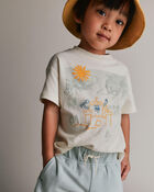 Tout-petit - T-shirt d&eacute;contract&eacute; &agrave; imprim&eacute; de plage - Cr&egrave;me, image 4 sur 6 diapositives