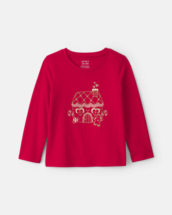 Toddler Girl Gingerbread Long-Sleeve Graphic Tee - Red, 
