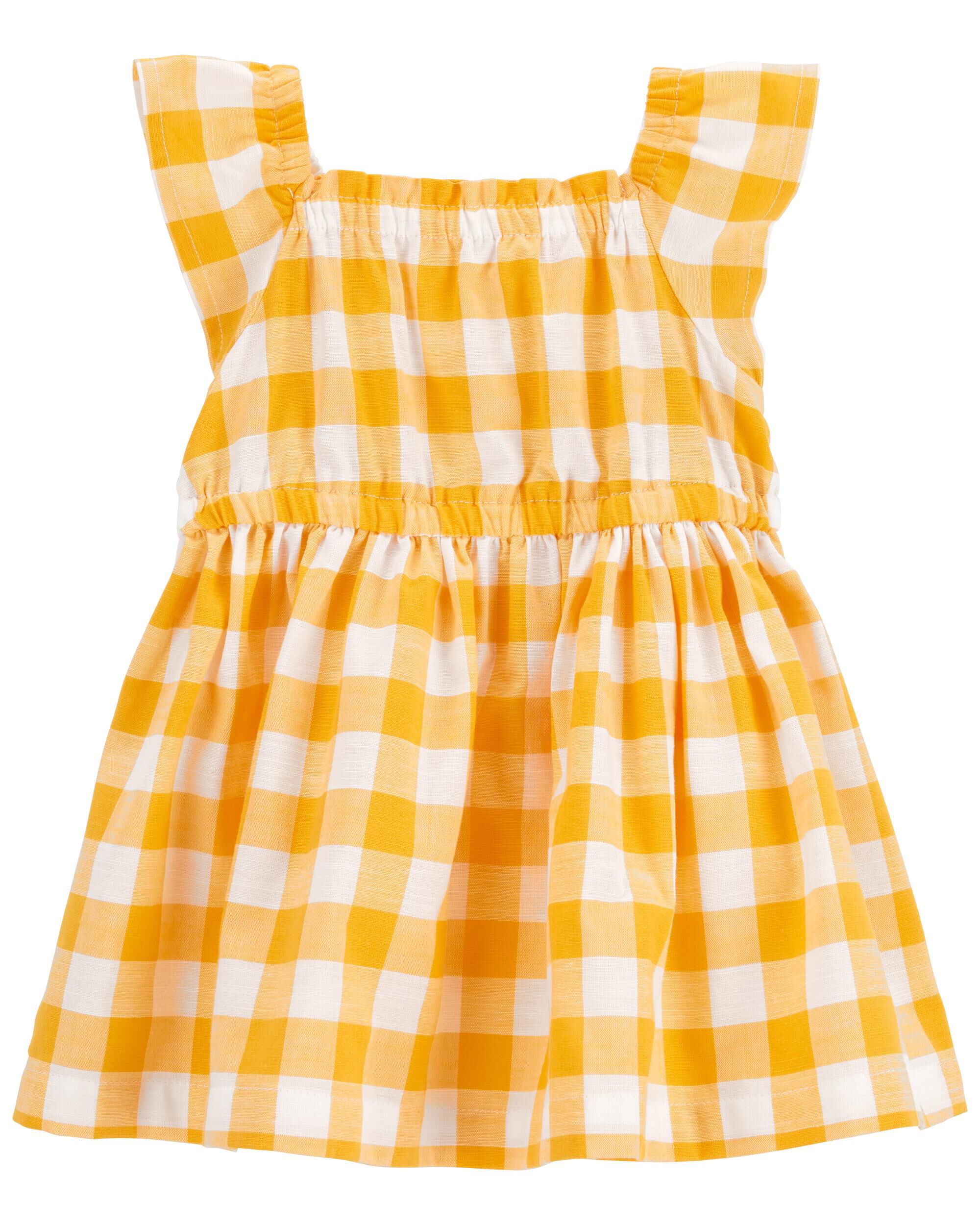 Gingham dress yellow store