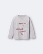 Toddler Chicken Nuggies Long-Sleeve Pocket Graphic Tee - Heather Grey, image 6 of 7 slides