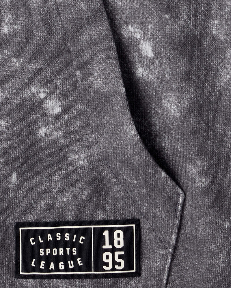 Boys French Terry Acid Wash Hoodie - Grey test 4, image 2 of 3 slides