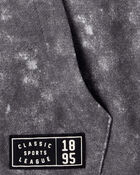 Boys French Terry Acid Wash Hoodie - Grey test 4, image 2 of 3 slides