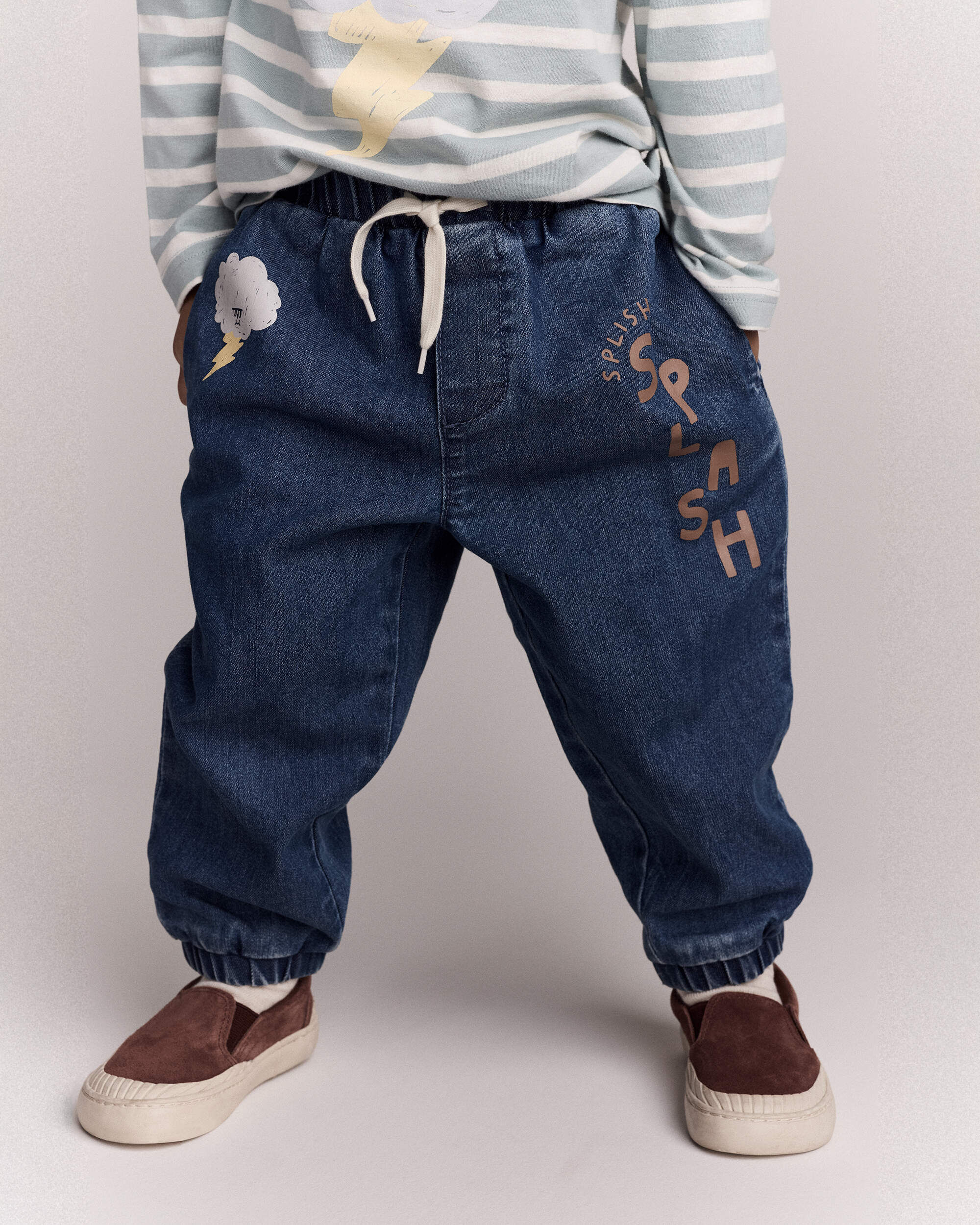 Toddler 'Splish, Splash' Jogger Pant in Denim - Blue | Carter's