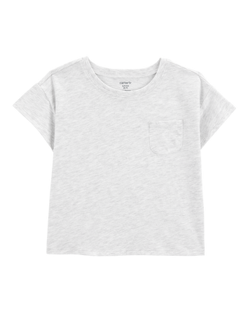 Kid Solid Short-Sleeve Fashion Top - Grey, 
