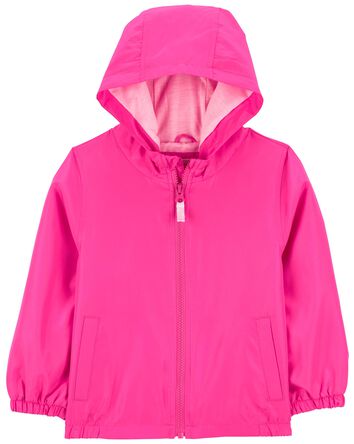 Baby Fuchsia Fleece-Lined Lightweight Jacket, 