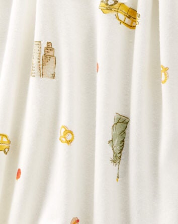 Baby New York City Print PurelySoft Sleeper - Cream, 