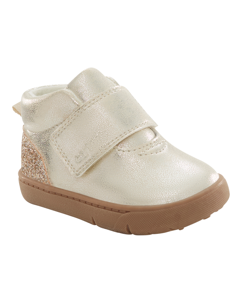  Every Step® First Walker Sparkle High Top Boots - Silver, image 1 of 7 slides