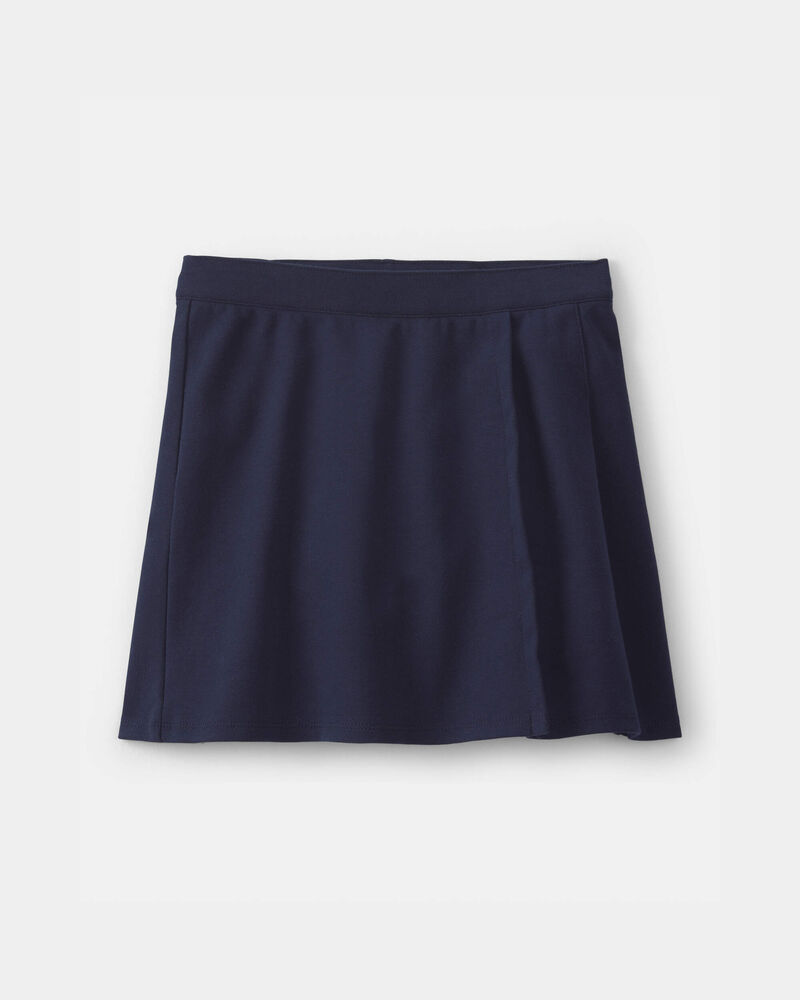 Girls Ponte Uniform Skort - Navy, image 1 of 4 slides