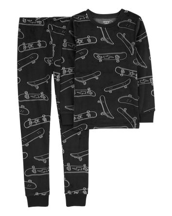 Kid 2-Piece Skateboard Fleece Pyjama Set, 