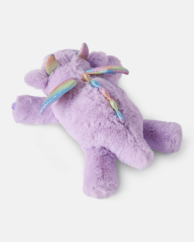 Jouet en peluche en forme de dragon - Mauve, image 2 sur 2 diapositives