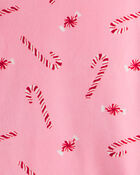 Toddler Girl Pink Peppermints DreamPlush Long-Sleeve Snug Fit 2-Piece Pyjamas - Pink, image 2 of 3 slides