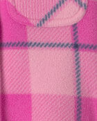 Baby Girl 3-Piece Buffalo Check Fleece Layering Set - Pink, image 3 of 6 slides