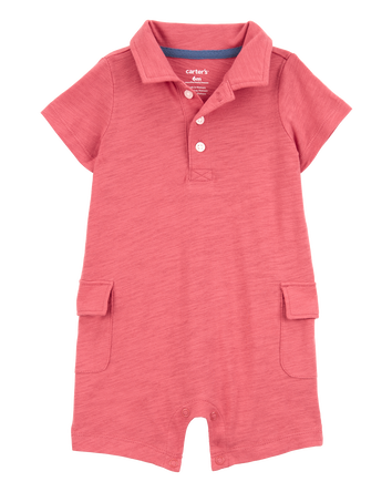 Baby Polo Cotton Romper, 