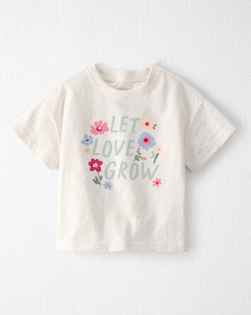 Tout-petit fille - T-shirt en coton biologique imprim&eacute; &laquo;Let Love Grow&raquo;, 