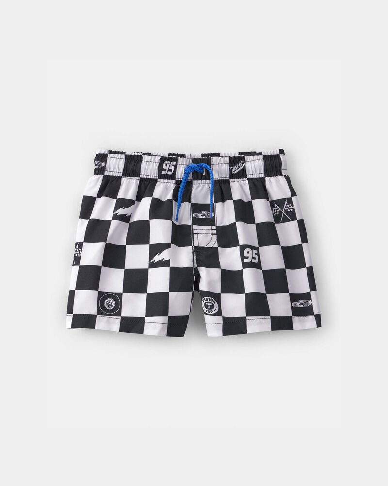 Toddler Boy &copy;Disney/Pixar Cars Swim Trunks - Black/White, image 1 of 3 slides
