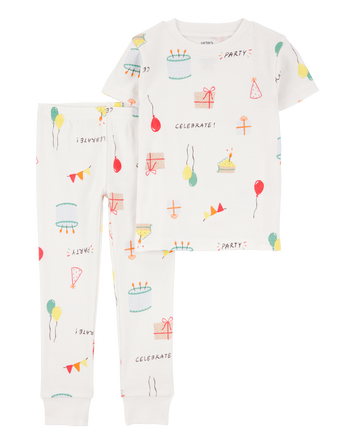 Toddler 2-Piece Birthday 100% Snug Fit Cotton Pyjamas, 
