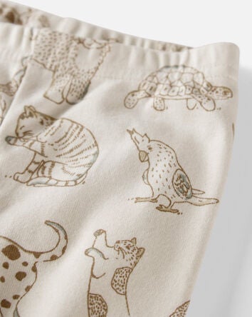 Baby Pet Print Organic Cotton 2-Piece Pyjamas, 