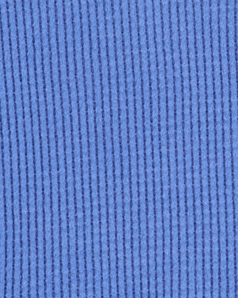 Kid Solid Thermal Long-Sleeve Shirt - Blue, image 2 of 3 slides