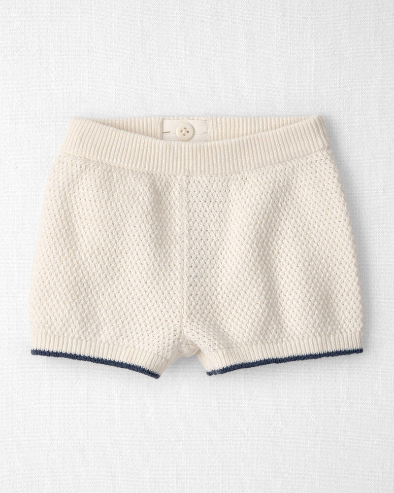 B&eacute;b&eacute; gar&ccedil;on - Ensemble 2 pi&egrave;ces haut et short en tricot de coton biologique, image 4 sur 5 diapositives