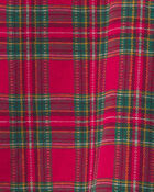 Girls Bow Plaid Skort - Red, image 2 of 3 slides