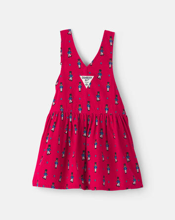 Toute-petit fille - Jupe-salopette en velours c&ocirc;tel&eacute; &agrave; motif Casse-noisette &ndash; Rouge, 