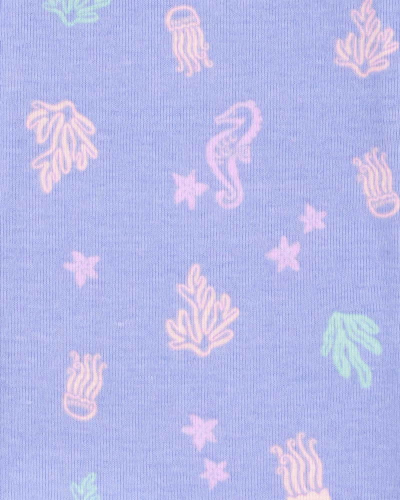 Toddler 1-Piece Jellyfish 100% Snug Fit Cotton Footless Pyjamas, image 3 of 4 slides
