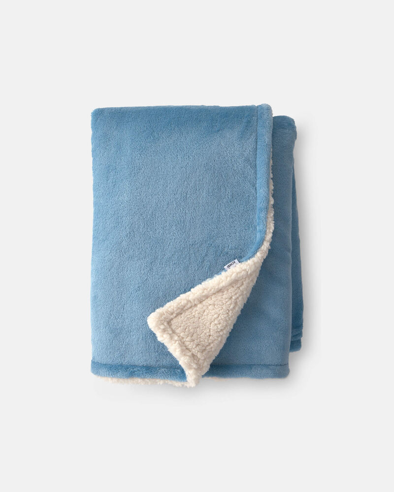 Boys Kombi Velboa Blanket - Blue, image 1 of 1 slides