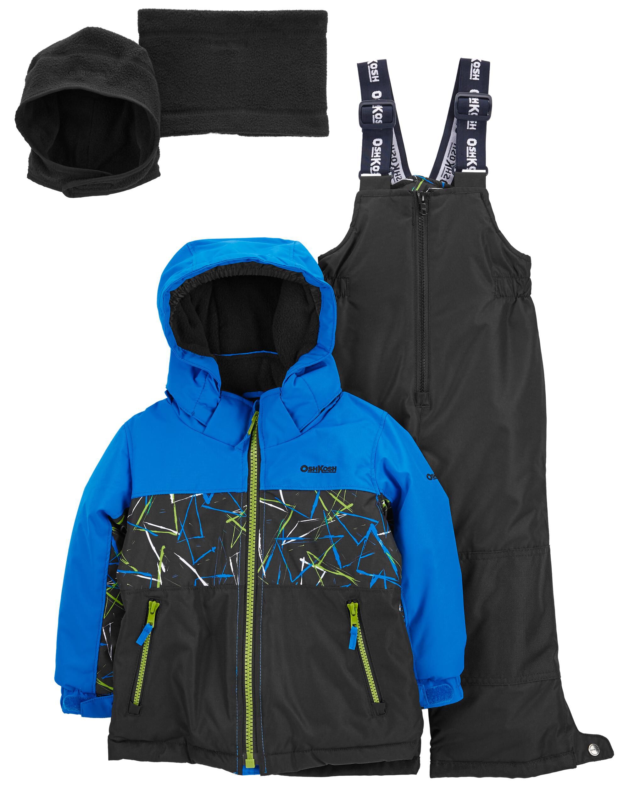 Baby 2 Piece Snowsuit With Bonus Hat Neck Warmer