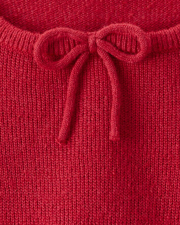 Filles - Chandail à manches longues avec nœud - Rouge, 