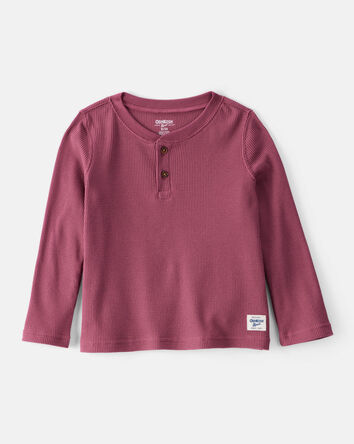 Toddler Boy Long-Sleeve Henley T-Shirt - Red, 