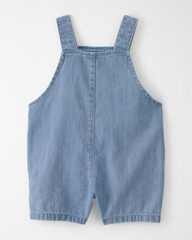 B&eacute;b&eacute; - Salopette courte en chambray de coton biologique, image 3 sur 5 diapositives