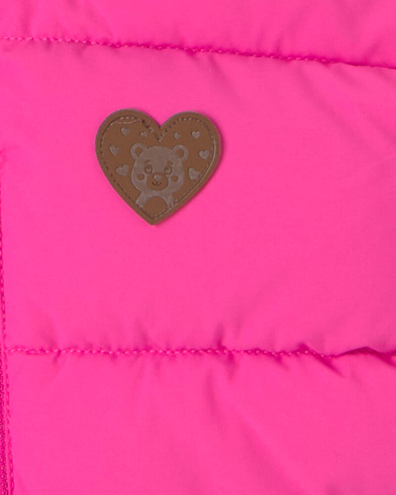 Baby Girl  Solid 2 Piece Puffer Snowsuit- Pink, image 6 of 13 slides