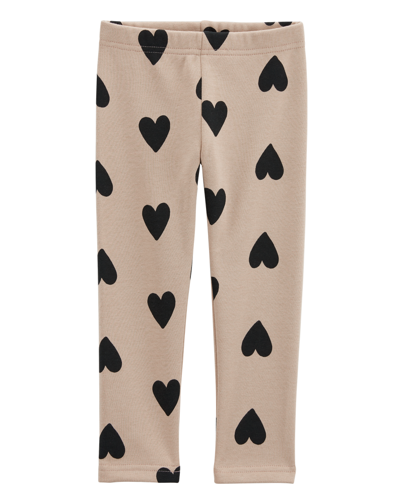 Brown Toddler Heart Cozy Fleece Leggings Carter s Oshkosh Canada