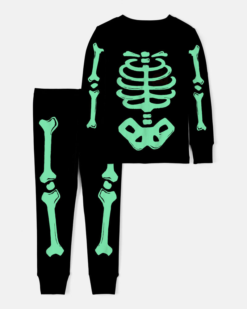 Toddler 2-Piece Glow Halloween Skeleton 100% Snug Fit Cotton Pyjamas, image 2 of 5 slides