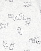 Bébé Emballage multiple de 4 cache-couches à manches longues à motifs d’animaux de compagnie, image 4 sur 6 diapositives