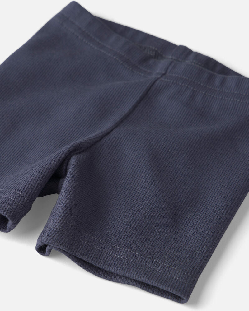 Baby Girl 2-Pack Organic Cotton Ribbed Cartwheel Shorts, image 2 of 5 slides