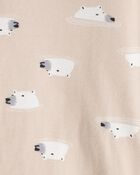 Toddler Penguin & Polar Bear 100% Cotton Snug Fit 4-Piece Pyjamas - Grey, image 2 of 4 slides