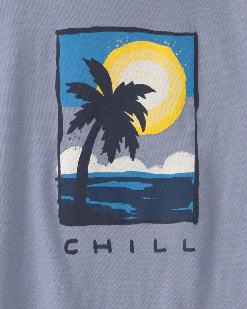 Boys 'Chill' Beach Graphic Tee - Blue, image 2 of 3 slides