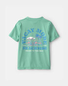Boys Palm Tree Tropical Short-Sleeve Rashguard - Green, image 2 of 5 slides