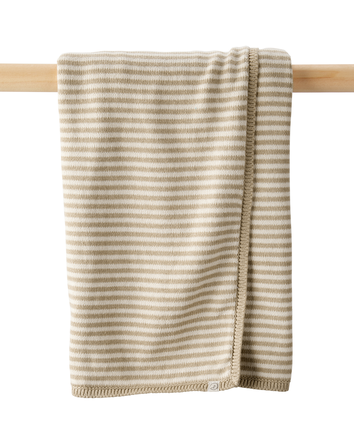Baby Organic Cotton  Striped Sweater Knit Ear Cap, 
