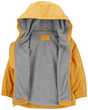 Fleece-Lined Rain Jacket, 
