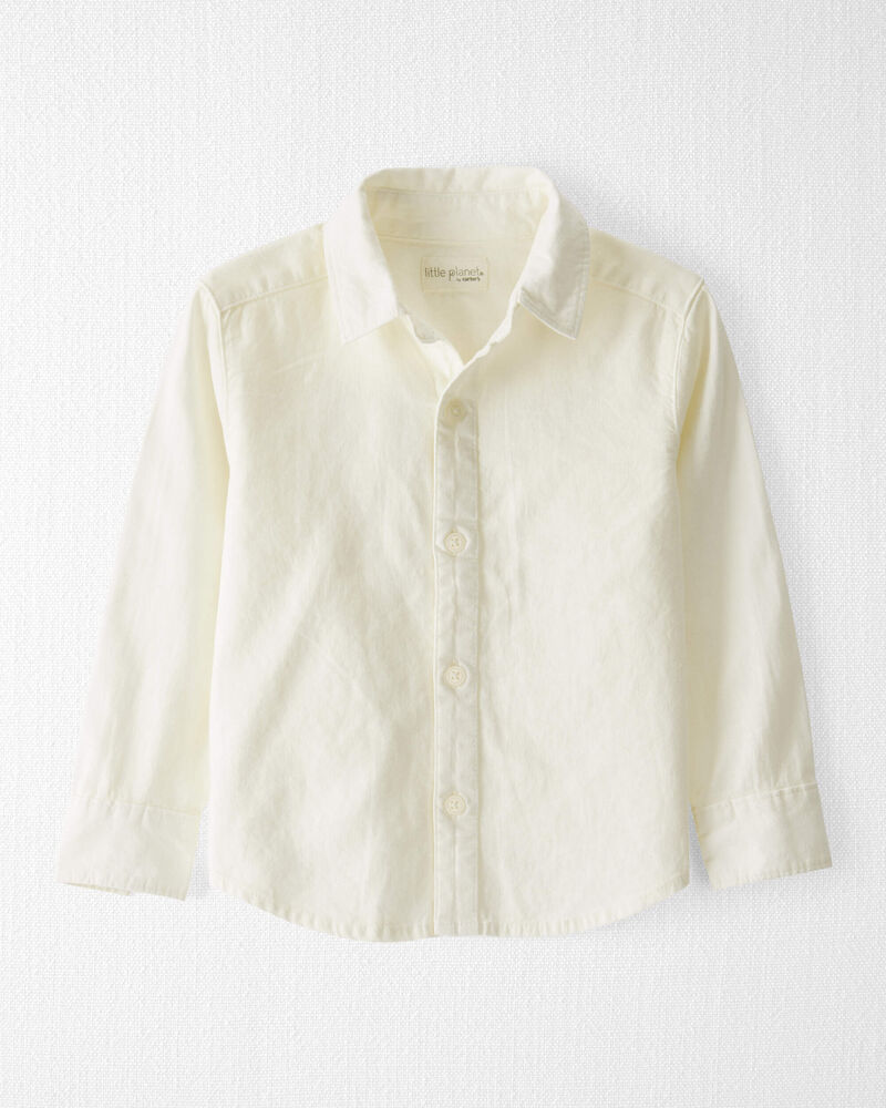 Toddler Boy Linen Button-Front Shirt , image 1 of 3 slides