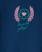 Girls French Terry Pullover Sweatshirt - Navy Blue, image 3 of 4 slides