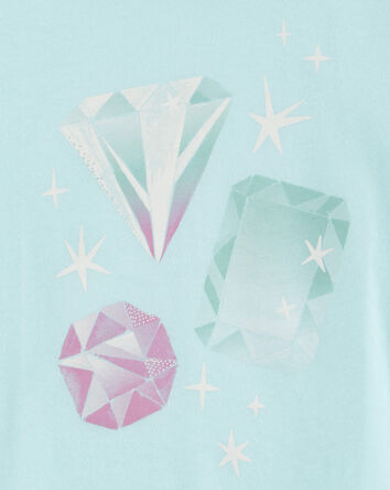 Kid Diamond-Print Long-Sleeve Shirt - Blue, 