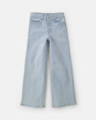 Girls Denim Wide-Leg Jeans - Light Wash, image 1 of 5 slides