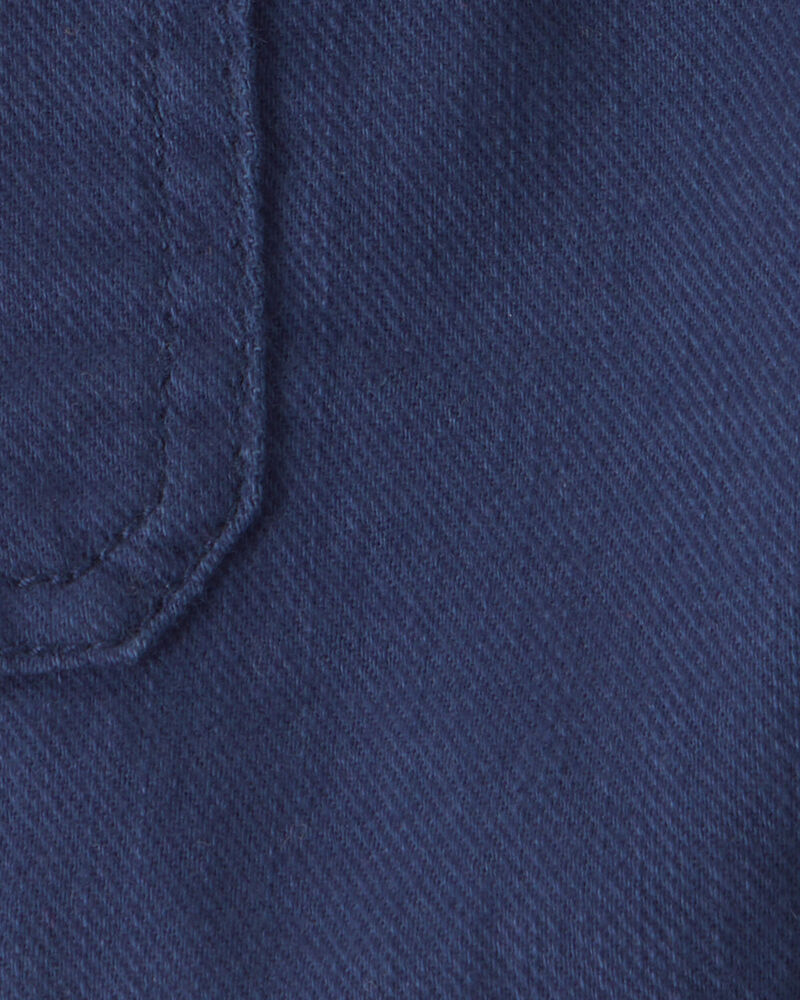 Baby Boy Twill Drawstring Shorts - Navy, image 4 of 5 slides