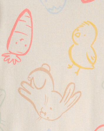 B&eacute;b&eacute; - Ensemble pyjama ajust&eacute; 2 pi&egrave;ces, lapin de P&acirc;ques - Cr&egrave;me, 