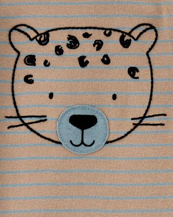Pyjama 4 pièces en coton ajusté à motif d’ours, 