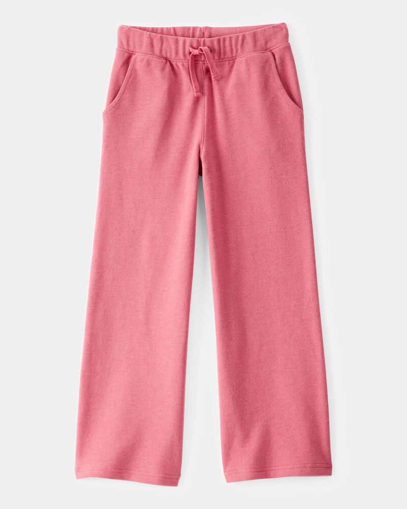 Kid French Terry Drawstring Pants - Pink, image 1 of 4 slides