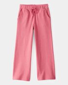 Kid French Terry Drawstring Pants - Pink, image 1 of 4 slides